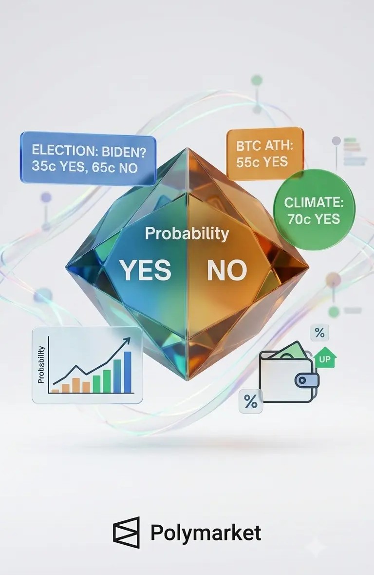 Polymarket prediction markets dashboard with live event prices and trading interface